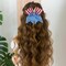 4th of July Hair Bows Big American Flag Sequin Hair Bows Patriotic Glitter Ribbon Bow Tie Red White Blue Cheer Bow Elastic Ponytail Holder Independence Day Hair Accessories for Girls USA Party Decor